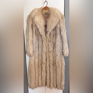 Elegant Cream Fur And Leather DASCO Coat